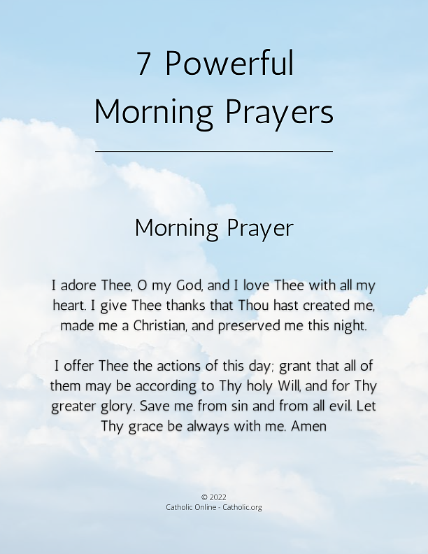7 Powerful Morning Prayers FREE PDF Catholic Online Learning Resources 7 Powerful Morning Prayers FREE PDF Catholic Online Learning Resources