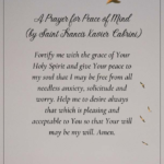 A Prayer for Peace of Mind (by Saint Francis Xavier Cabrini) PDF