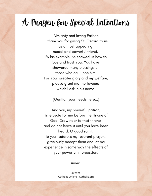 A Prayer for Special Intentions PDF