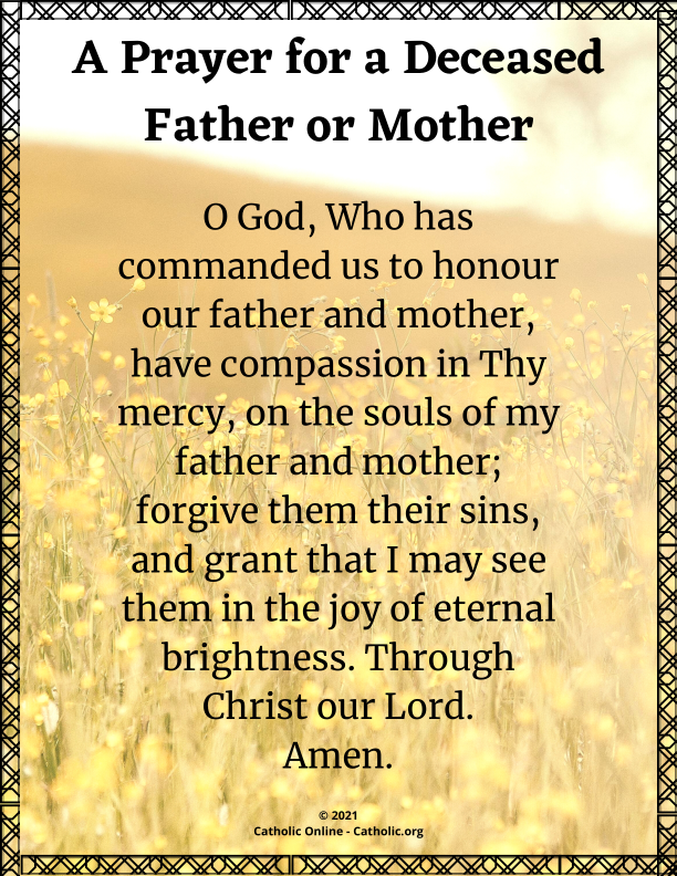 A Prayer for a Deceased Father or Mother PDF