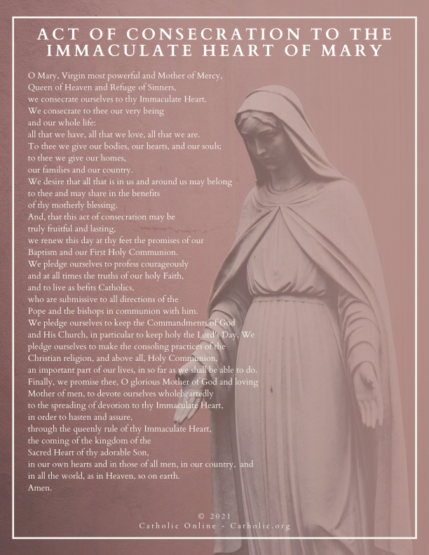 Act of Consecration to the Immaculate Heart of Mary PDF