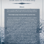 An Exorcism Prayer - Warning: To be said by a Priest only PDF