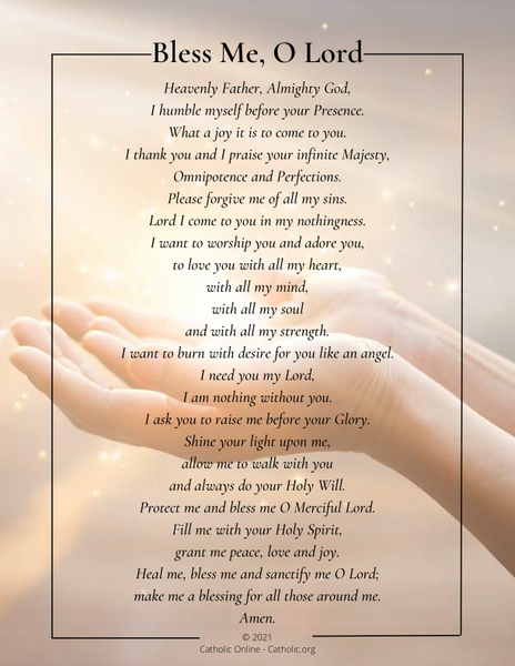 Bless Me, O Lord prayer PDF