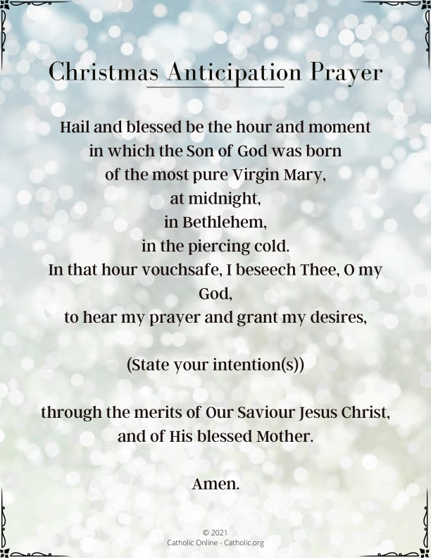 Christmas Anticipation Prayer PDF
