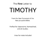 Bible - New Testament - The First Letter to Timothy PDF