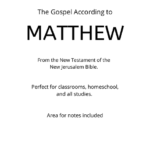 Bible - New Testament - The Gospel According to Matthew PDF