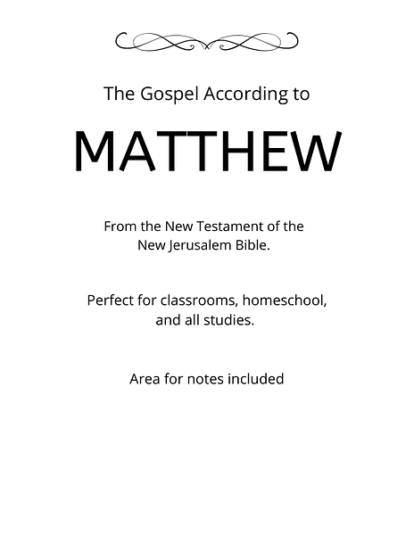 Bible - New Testament - The Gospel According to Matthew PDF