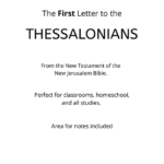 Bible - New Testament - The First Letter to the Thessalonians PDF