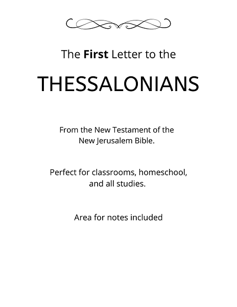 Bible - New Testament - The First Letter to the Thessalonians PDF