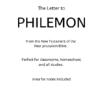 Bible - New Testament - The Letter to Philemon PDF
