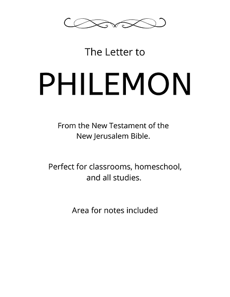 Bible - New Testament - The Letter to Philemon PDF