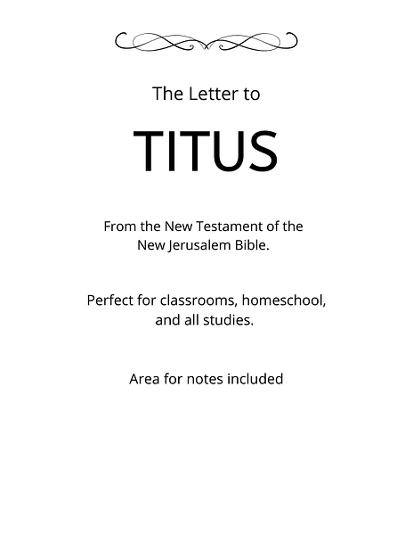 Bible - New Testament - The Letter to Titus PDF