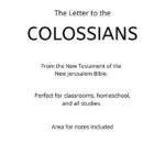 Bible - New Testament - The Letter to the Colossians PDF