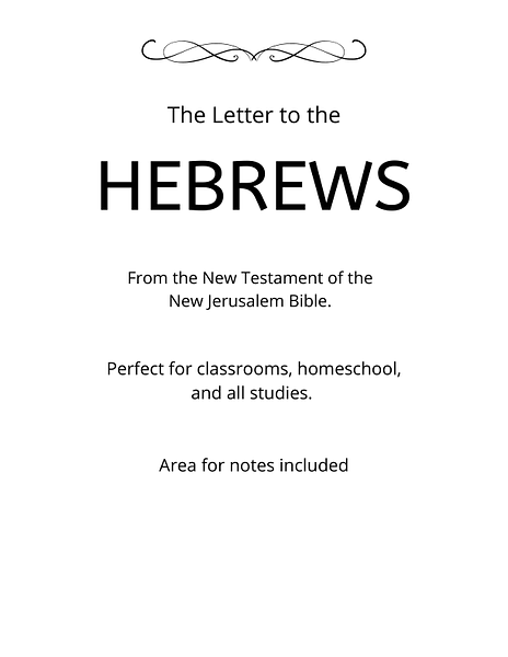 Bible - New Testament - The Letter to the Hebrews PDF