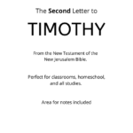 Bible - New Testament - The Second Letter to Timothy PDF