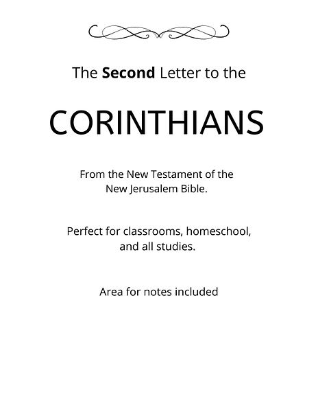 Bible - New Testament - The Second Letter to the Corinthians PDF