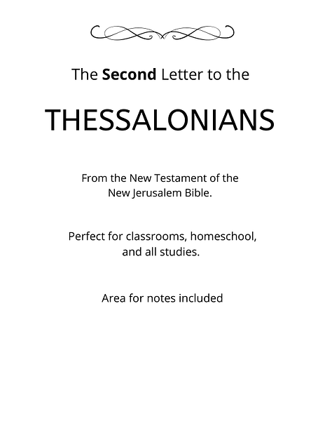 Bible - New Testament - The Second Letter to the Thessalonians PDF