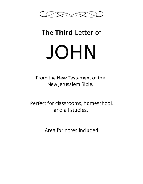 Bible - New Testament - The Third Letter of John PDF