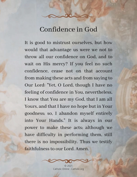Confidence in God prayer PDF