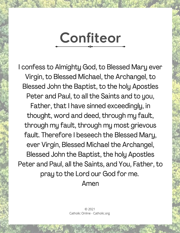 Confiteor prayer PDF