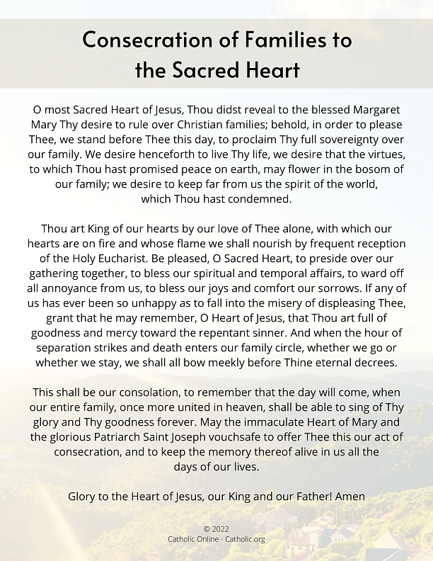 Consecration of Families to the Sacred Heart PDF