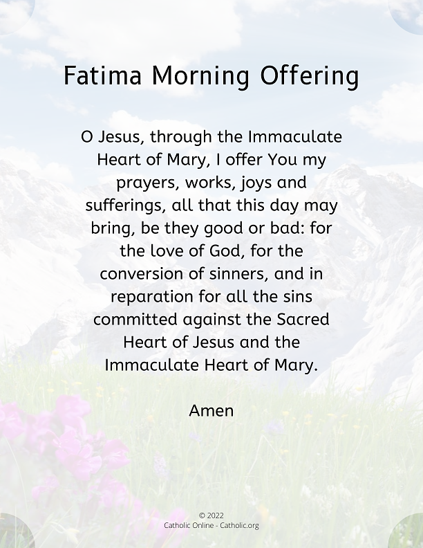Fatima Morning Offering PDF