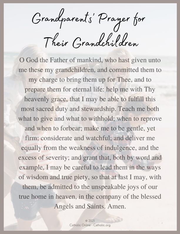 Grandparent's Prayer for Their Grandchildren PDF
