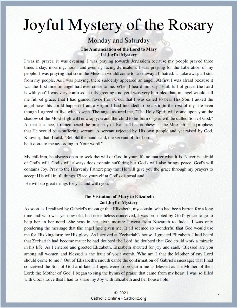 Joyful Mystery of the Rosary pdf