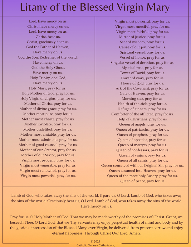 Litany of the Blessed Virgin Mary PDF