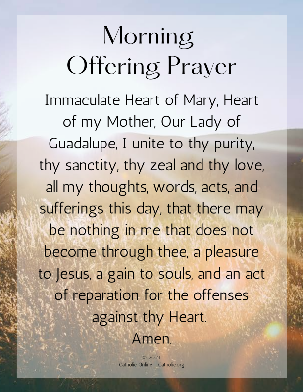 Morning Offering Prayer PDF