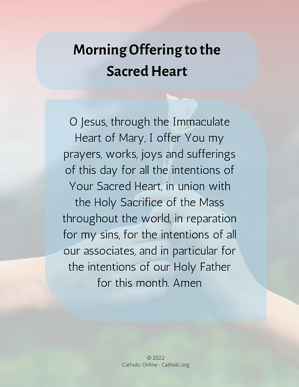 Morning Offering to the Sacred Heart PDF