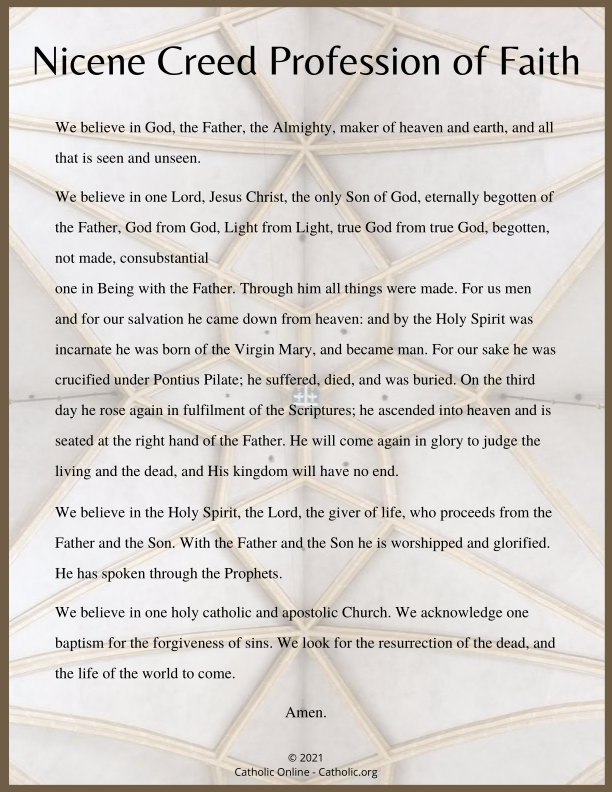 Nicene Creed Profession of Faith PDF