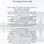 Out of the Depths "De Profundis" (Psalm 130) PDF