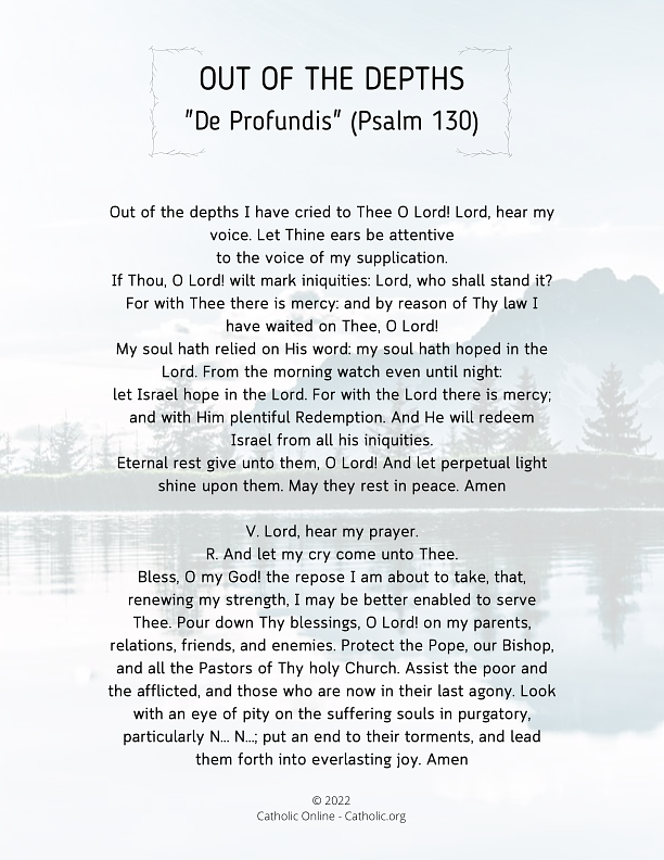 Out of the Depths "De Profundis" (Psalm 130) PDF