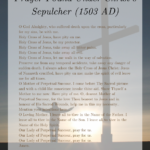 Prayer Found Under Christ's Sepulchre (1503 AD) PDF