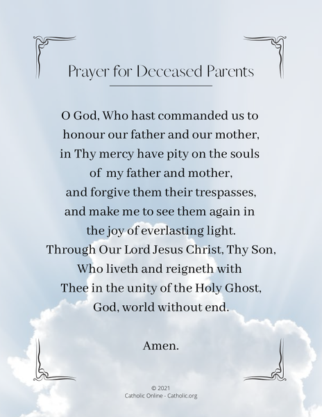 Prayer for Deceased Parents PDF