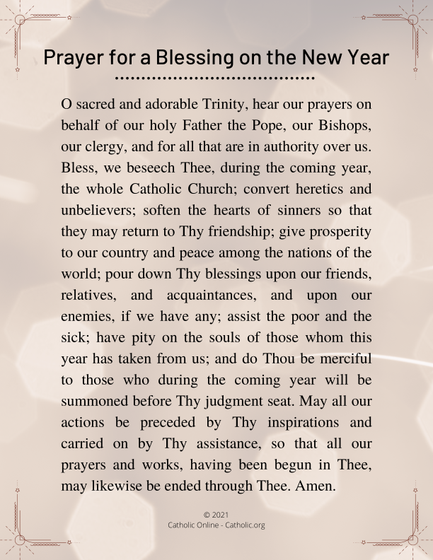 Prayer for a Blessing on the New Year PDF
