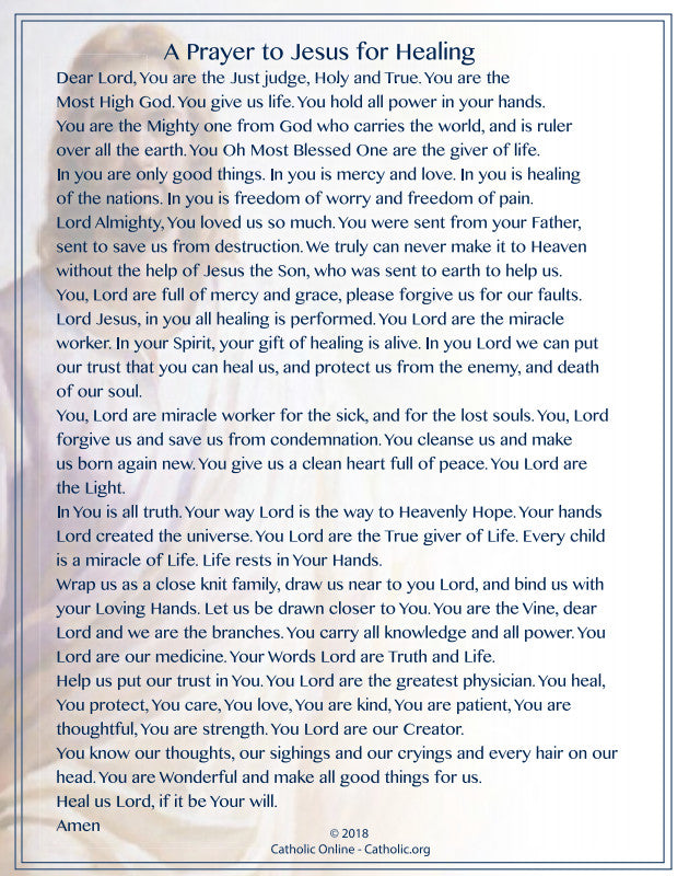 A Prayer to Jesus for Healing PDF