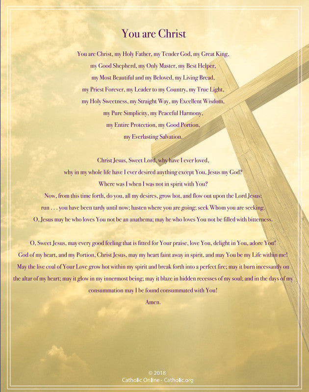 You are Christ (cross) prayer PDF