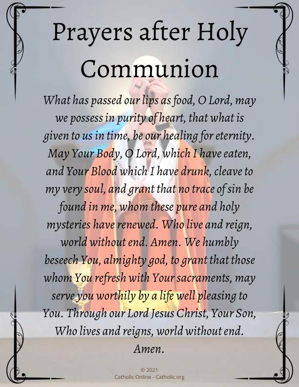 Prayers after Holy Communion PDF