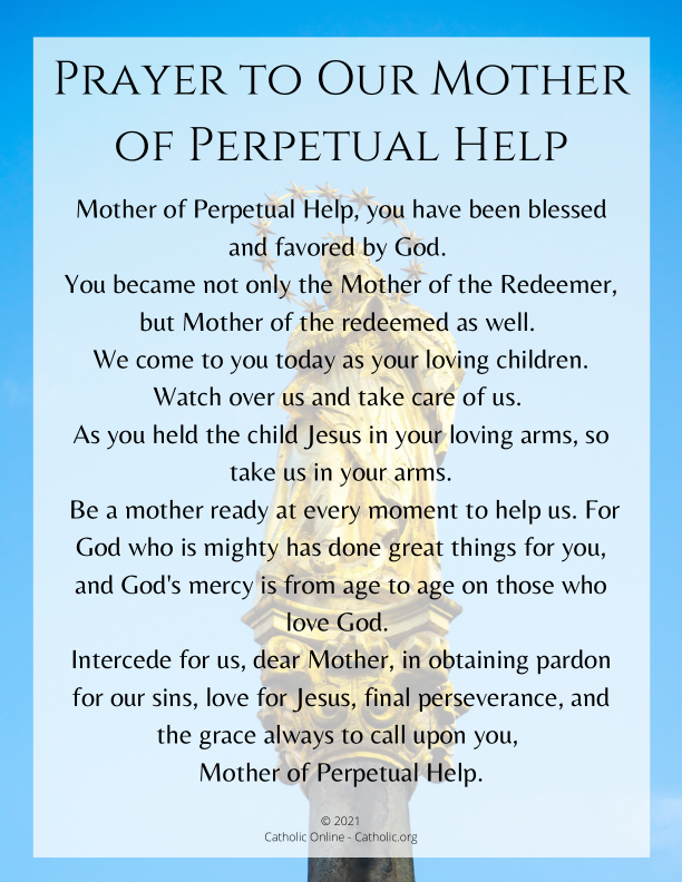 Prayer to Our Mother of Perpetual Help PDF
