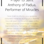 Prayer to Saint Anthony of Padua, Performer of Miracles PDF