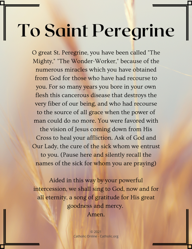 Prayer to Saint Peregrine PDF