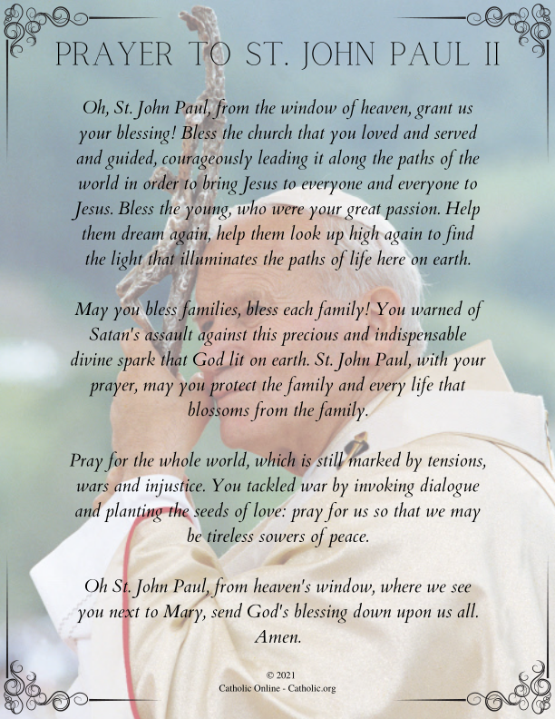 Prayer to St. John Paul II PDF