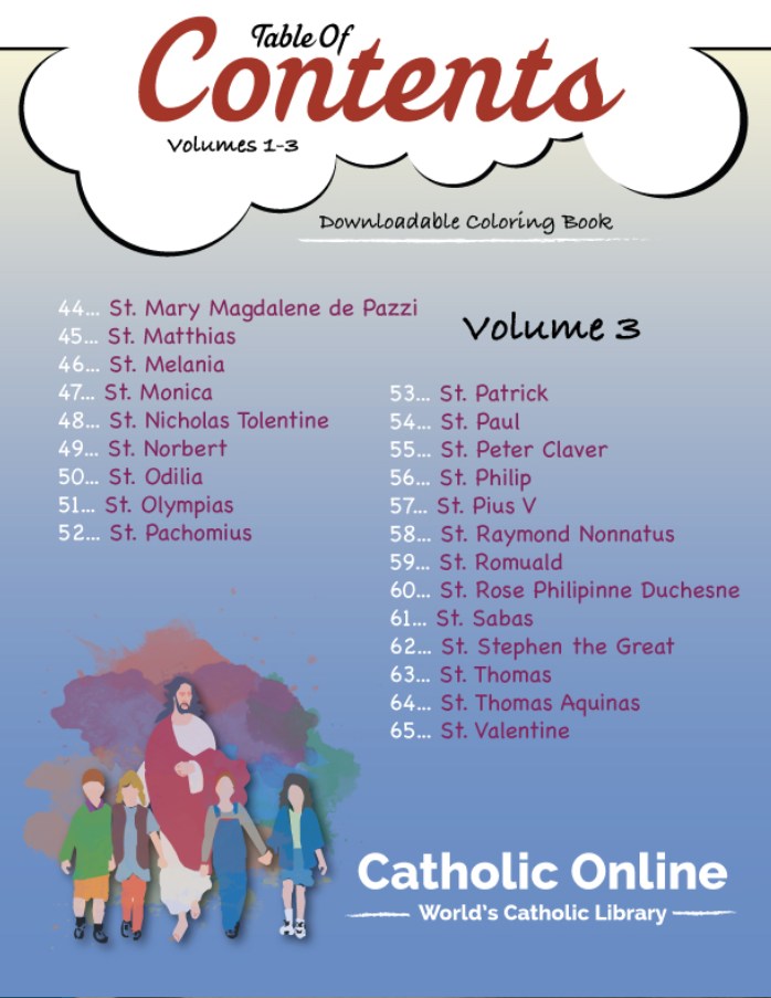 Saints Fun Facts: Table of Contents Volume 3 PDF