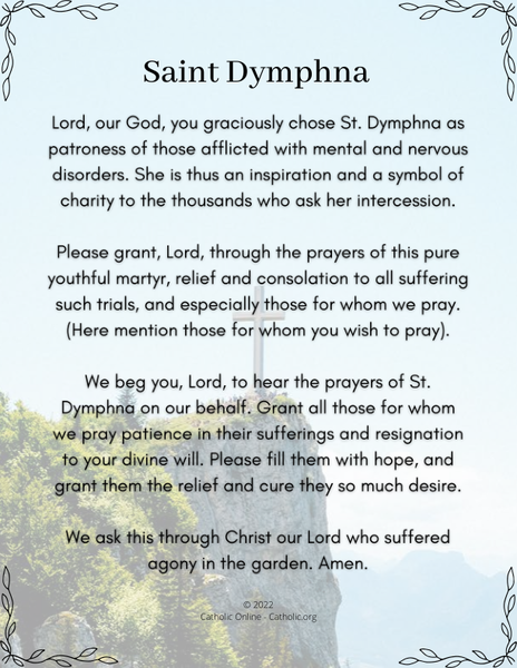 Saint Dymphna prayer PDF
