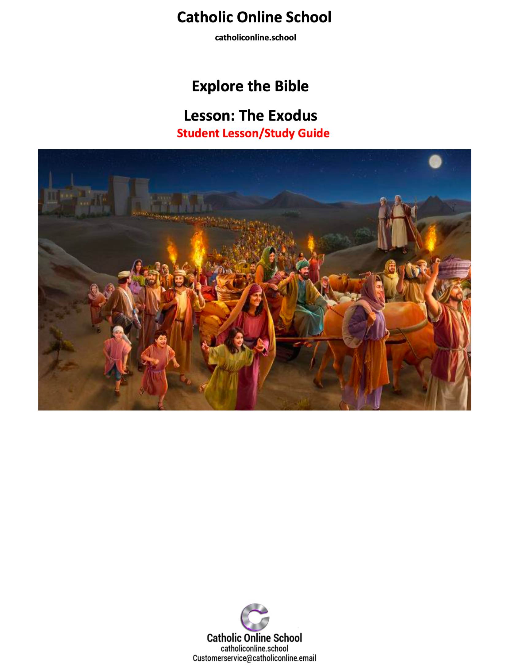 Explore the Bible: The Exodus (Student Lesson/Study Guide) PDF