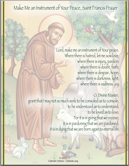Make Me an Instrument of Your Peace, Saint Francis of Assisi Prayer PDF