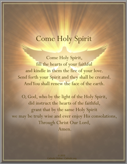 Come Holy Spirit prayer PDF