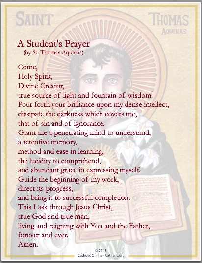 A Student's Prayer (by St. Thomas Aquinas) PDF